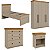 Conjunto Quarto de Solteiro Completo England MDF Detalhes Amadeirados - Imagem 2