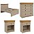 Conjunto Quarto England MDF Cama Casal 2 Mesas de Cabeceira e Cômoda - Imagem 3