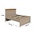 Conjunto Quarto England MDF Cama Casal 2 Mesas de Cabeceira e Cômoda - Imagem 6