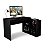 Mesa Escrivaninha Home Ofiice 180x52,5cm com 4 Nichos Preto - Imagem 2