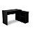Mesa Escrivaninha Home Ofiice 180x52,5cm com 4 Nichos Preto - Imagem 4