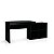 Mesa Escrivaninha Home Ofiice 180x52,5cm com 4 Nichos Preto - Imagem 5