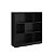 Estante Baixa Sala de Estar Compacta 90x110cm Preto - Imagem 3
