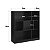 Estante Baixa Sala de Estar Compacta 90x110cm Preto - Imagem 4