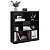 Estante Baixa Sala de Estar Compacta 90x110cm Preto - Imagem 2