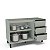 Balcão para Cozinha 120x81cm com 3 Gavetas 2 Portas e 5 Pés - Imagem 8