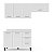 Cozinha Modulada Amara 200x224,5cm 3 Peças Balcão c/ 3 Gavetas e Tampo - Imagem 9