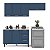 Cozinha Modulada Amara 200x224,5cm 3 Peças Balcão c/ 3 Gavetas e Tampo - Imagem 2