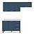 Cozinha Modulada Amara 200x224,5cm 3 Peças Balcão c/ 3 Gavetas e Tampo - Imagem 4