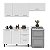 Cozinha Modulada Amara 200x224,5cm 3 Peças Balcão c/ 3 Gavetas e Tampo - Imagem 8