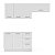 Cozinha Modulada Amara 200x224,5cm 3 Peças Balcão 3 Gavetas com Rodapé - Imagem 3