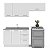 Cozinha Modulada Amara 200x224,5cm 3 Peças Balcão 3 Gavetas com Rodapé - Imagem 2