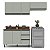 Cozinha Modulada Koya 200x214cm 3 Peças Balcão com 3 Gavetas e Tampo - Imagem 8