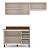 Cozinha Modulada Koya 200x214cm 3 Peças Balcão com 3 Gavetas e Tampo - Imagem 5
