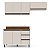 Cozinha Modulada Koya 200x214cm 3 Peças Balcão com 3 Gavetas e Tampo - Imagem 3