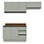Cozinha Modulada Koya 200x214cm 3 Peças Balcão com Tampo e Rodapé - Imagem 9