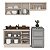 Cozinha Modulada Koya 200x214cm 3 Peças Balcão com Tampo e Rodapé - Imagem 4