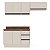 Cozinha Modulada Koya 200x214cm 3 Peças Balcão com Tampo e Rodapé - Imagem 3