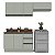 Cozinha Modulada Koya 200x214cm 3 Peças Balcão com Tampo e Rodapé - Imagem 8