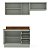 Cozinha Modulada Koya 200x214cm 3 Peças Balcão com Tampo e Rodapé - Imagem 11