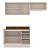 Cozinha Modulada Koya 200x214cm 3 Peças Balcão com Tampo e Rodapé - Imagem 5