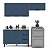 Cozinha Modulada Meena 200x224,5cm 3 Peças Balcão 3 Gavetas com Tampo - Imagem 2
