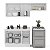 Cozinha Modulada Meena 200x224,5cm 3 Peças Balcão com Tampo e Rodapé - Imagem 4