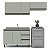 Cozinha Modulada Koya 200x214cm 3 Peças Armários Aéreos e Balcão - Imagem 8