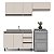 Cozinha Modulada Koya 200x214cm 3 Peças Armários Aéreos e Balcão - Imagem 2