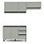 Cozinha Modulada Koya 200x214cm 3 Peças Armários Aéreos e Balcão - Imagem 10
