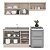 Cozinha Modulada Koya 200x214cm 3 Peças Balcão com 3 Gavetas e Rodapé - Imagem 4