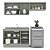 Cozinha Modulada Koya 200x214cm 3 Peças Balcão com 3 Gavetas e Rodapé - Imagem 10