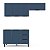 Cozinha Modulada Meena 200x224,5cm 3 Peças Armários Aéreos e Balcão - Imagem 3