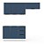 Cozinha Modulada Meena 200x224,5cm 3 Peças Balcão 3 Gavetas e Rodapé - Imagem 4