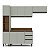 Cozinha Modulada Koya 236,8x214cm 4 Peças Paneleiro e Balcão com Tampo - Imagem 9