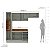 Cozinha Modulada Koya 236,8x214cm 4 Peças Balcão com Tampo e Rodapé - Imagem 12