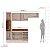 Cozinha Modulada Koya 236,8x214cm 4 Peças Balcão com Tampo e Rodapé - Imagem 6