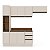Cozinha Modulada Koya 236,8x214cm 4 Peças Balcão com Tampo e Rodapé - Imagem 3