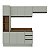 Cozinha Modulada Koya 236,8x214cm 4 Peças Balcão com Tampo e Rodapé - Imagem 9