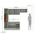 Cozinha Modulada Koya 236,8x214cm 4 Peças Paneleiro Balcão c/ Rodapé - Imagem 12
