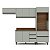 Cozinha Modulada Koya 270x214cm 4 Peças Balcão com 3 Gavetas e Tampo - Imagem 10