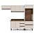 Cozinha Modulada Koya 270x214cm 4 Peças Balcão com 3 Gavetas e Tampo - Imagem 3