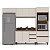 Cozinha Modulada Koya 270x214cm 4 Peças Balcão com 3 Gavetas e Tampo - Imagem 2
