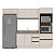 Cozinha Modulada Koya 270x214cm 4 Peças Balcão Torre Quente c/ Rodapé - Imagem 2
