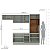 Cozinha Modulada Koya 270x214cm 4 Peças Balcão Torre Quente c/ Rodapé - Imagem 12