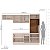 Cozinha Modulada Koya 270x214cm 4 Peças Balcão Torre Quente c/ Rodapé - Imagem 6