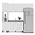 Cozinha Modulada Amara 240x224,5cm 4 Peças com Armários e Paneleiro - Imagem 2