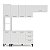 Cozinha Modulada Amara 240x224,5cm 4 Peças com Armários e Paneleiro - Imagem 4