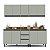 Cozinha Modulada Koya 200x214cm 4 Peças Balcões com 3 Gavetas e Tampo - Imagem 8