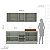 Cozinha Modulada Koya 4 Peças 200x214cm Balcões c/ 3 Gavetas e Rodapé - Imagem 12